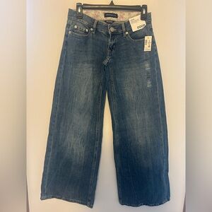 Women’s Aeropostale Blue Jeans with Flower Waistband